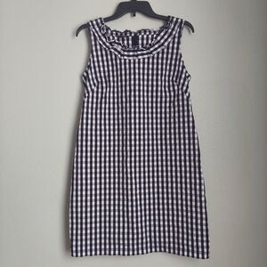 Talbots Womens Black and White Checkered Mini Dress. Size 12P